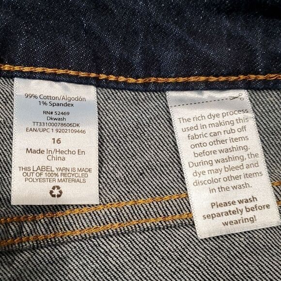 Upcycled Rust Gold Flowers Ruffle Beaded Lace Frayed BoHo Crop Jeans Sz 16 - Picture 12 of 13